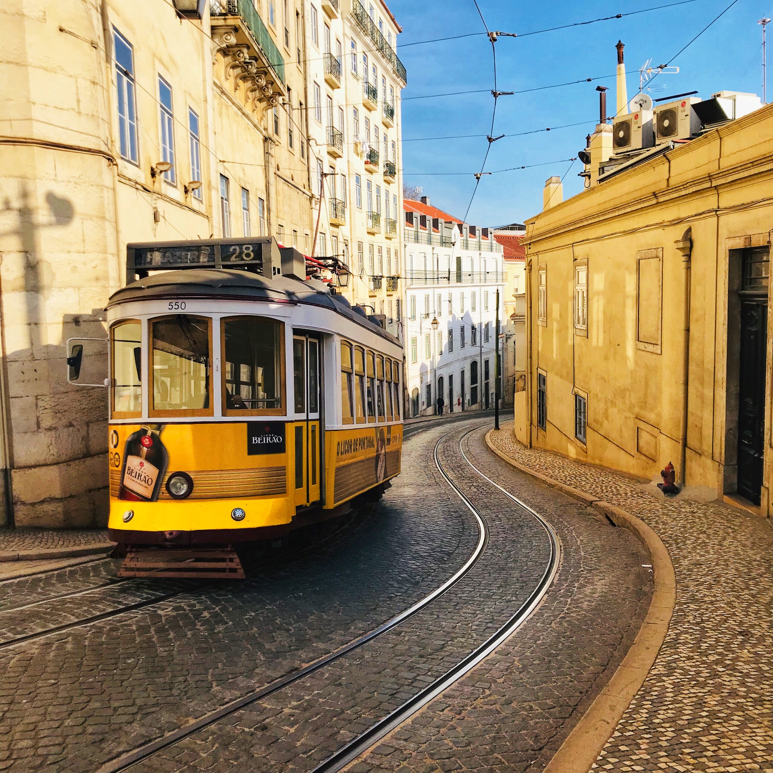 A famous Lisbon tram, part of the charm of living in Lisbon on a Portugal Residence Visa